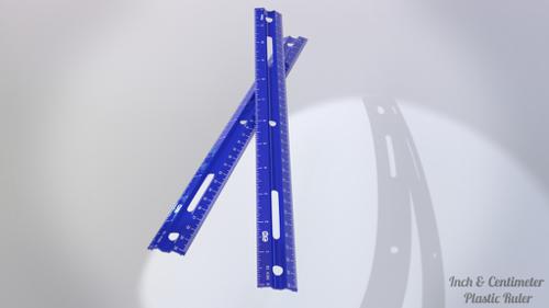 Inch and Centimeter Plastic Ruler preview image